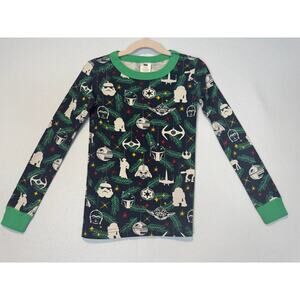 Hanna Andersson Boys Star Wars Christmas Pajamas Top‎ US 6/7 120 Organic Cotton